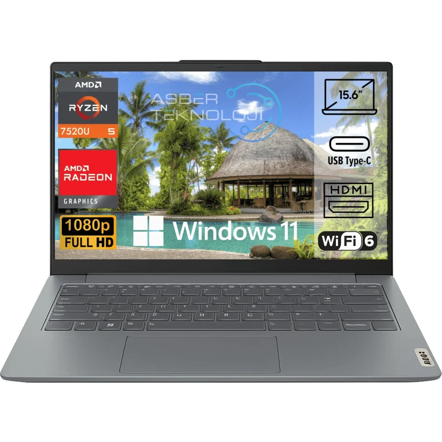 LENOVO IdeaPad Slim 3 Ryzen 5 7520U 16GB 512GB SSD 15.6" FHD FreeDOS 82XQ00SFTX