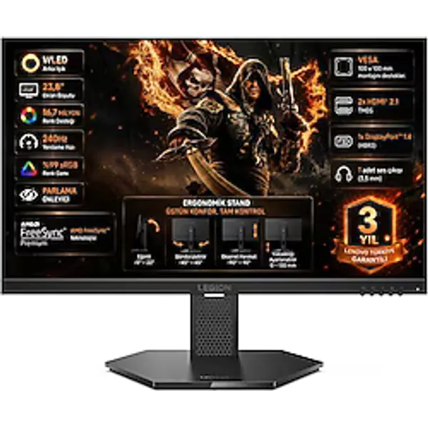 Lenovo Legion 24-15 67E7GAC4TK 23.8" 0.5 ms Full HD Pivot IPS 240 Hz Oyuncu Monitörü