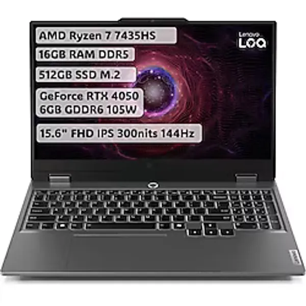 Lenovo LOQ 15ARP9 83JC006BTR Ryzen 7 7435HS 16 GB 512 GB SSD RTX4050 15.6" Full HD Gaming Laptop