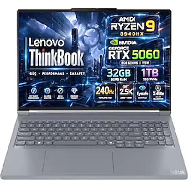 Lenovo ThinkBook 16P G6 ADR 21U00013TX Ryzen 9 8940HX 32 GB 1 TB SSD RTX5060 16" Free Dos WQXGA Notebook