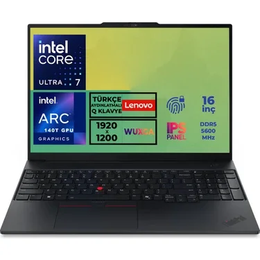 Lenovo ThinkPad E16 Gen 2 21MA002UTX Ultra 7 155H 16 GB 512 GB SSD Arc Graphics 16" WUXGA Notebook görsel 2
