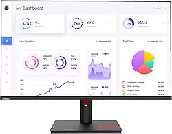 Lenovo ThinkVision T32p-30 63D2GAT1TK 31.5" 4 ms 4K Pivot IPS 60 Hz Monitör