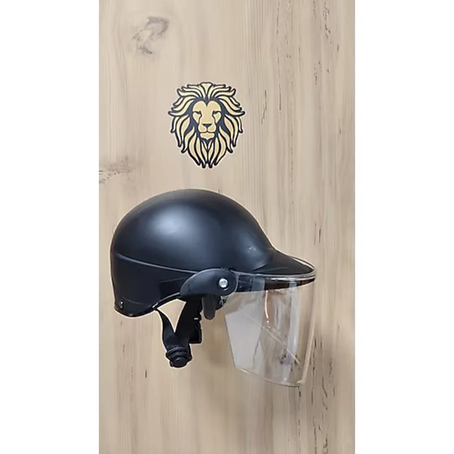 -Leos Motor-Jokey Kask-Camlı Model-Siyah Renk-Yerli Üretim