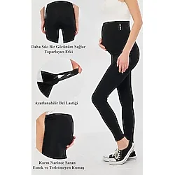 Lesa Wear Ayarlanabilir Yüksek Bel Esnek Toparlayıcı Ve Sıkılaştırıcı Hamile Tayt