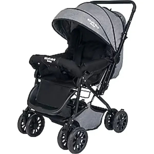 Let's Go Baby Çift Yönlü Bebek Arabası 0 - 18 kg Taşıma Kapasitesiyle Katlanabilir Standart Model - Gri
