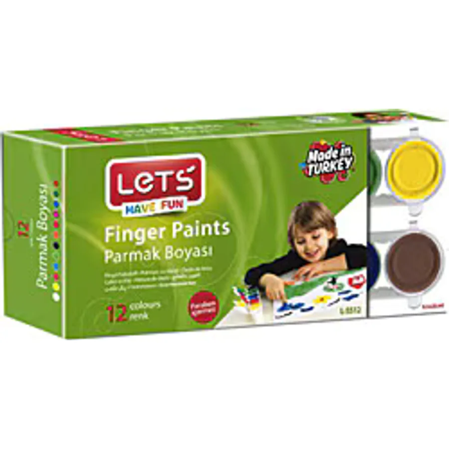 Lets 12 Renk Parmak Boyası L5512