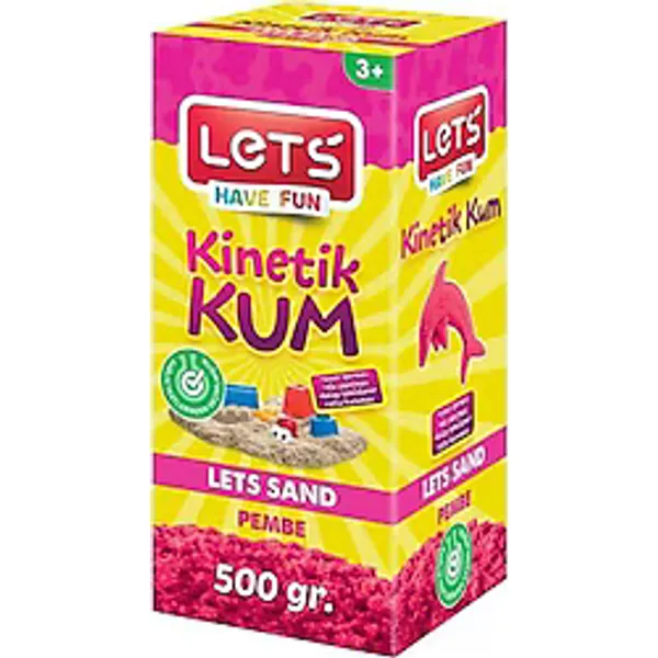 Lets Kinetik Kum 500 gr Pembe Karton Kutu