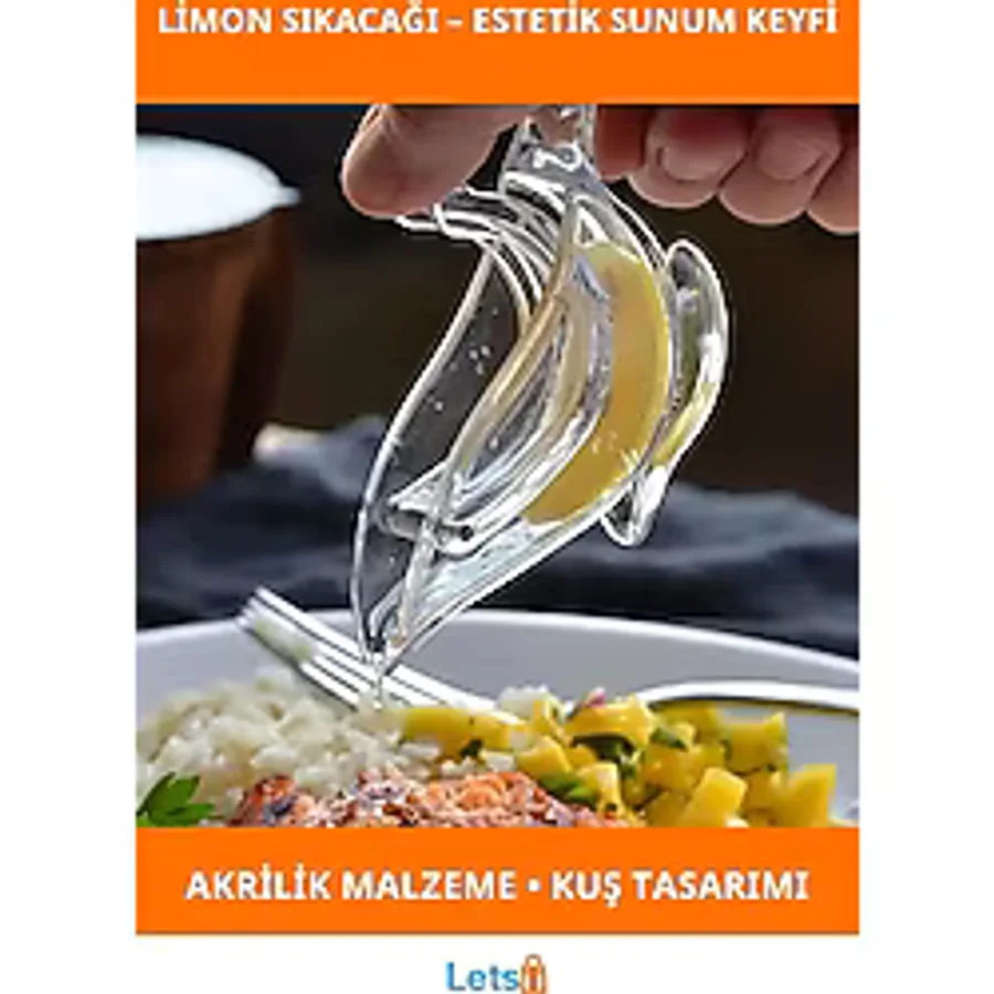 Letsii Kuş Şeklinde Akrilik Limon Sıkacağı Estetik Sunumluk