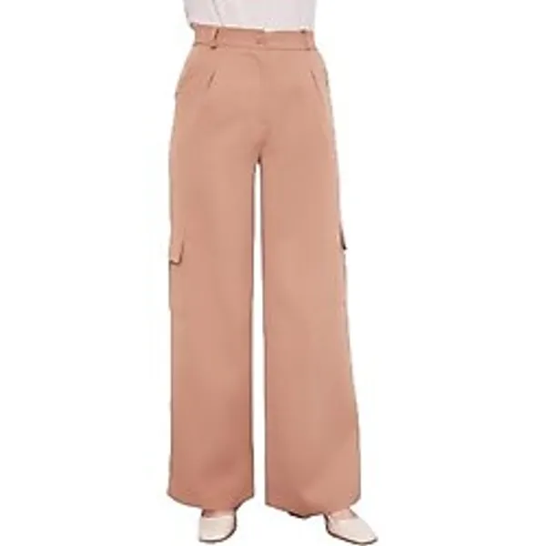 levidor Cep Detaylı Tesettür Pantolon, 44, 410073, Camel, Kadın