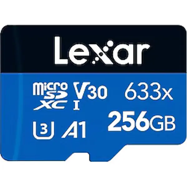 Lexar 256 GB Microsd Kart, Microsdxc Uhs-I Kart + Sd Adaptörü, 100 Mb/s'ye Kadar Okuma, A1, C10, U3, V30'LU Microsd Hafıza Kartı, Cep Telefonu/tablet/gözetim Kamerası İçin