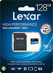 Lexar 633x Class 10 UHS-I U1 128 GB Micro SD Kart