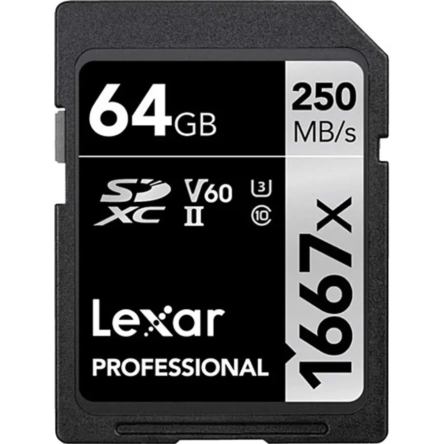Lexar Professional 1667x Class 10 UHS-II U3 V60 64 GB Hafıza Kartı