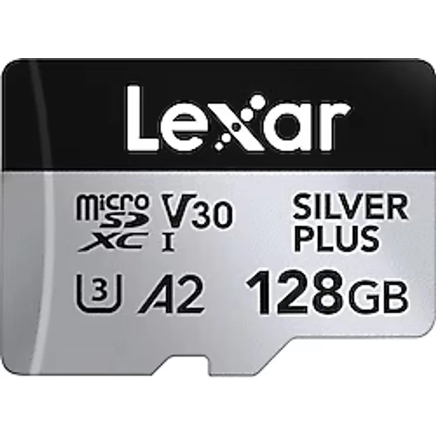 Lexar Professional Silver Plus LMSSIPL128G Class 10 UHS-I U3 A2 V30 128 GB Micro SD Kart