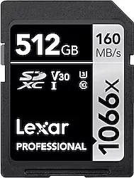 Lexar Professional Silver Series 1066x Class 10 UHS-I U3 V30 512 GB Hafıza Kartı