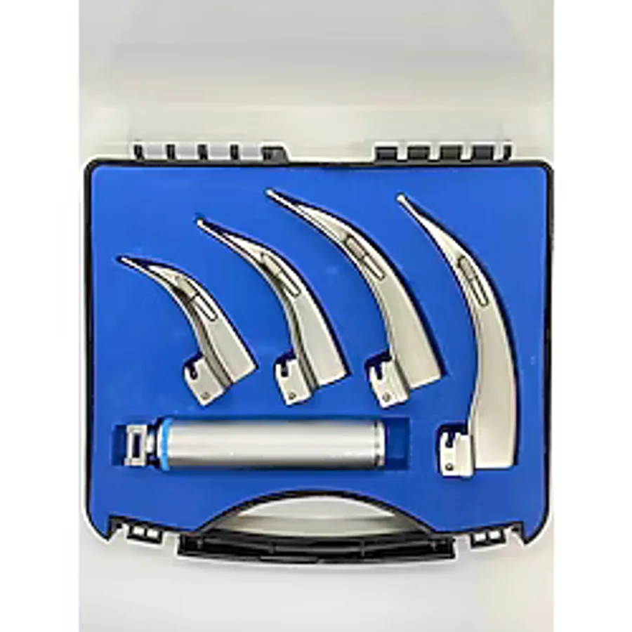 lexina Lambalı Yetişkin Laringoskop Set 4 Blade Macintosh(eğri)