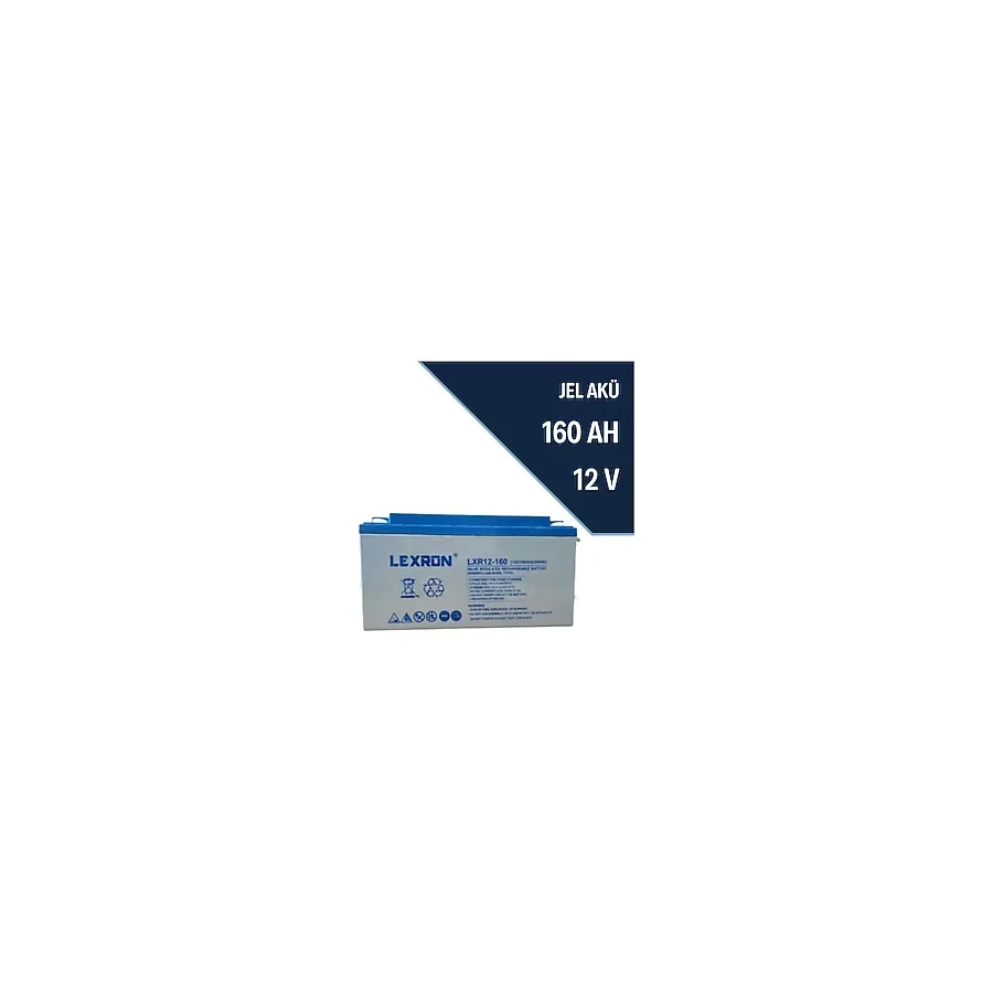 Lexron 12 V Volt 160 Ah Amper Deep Cycle Solar Güneş Jel Akü