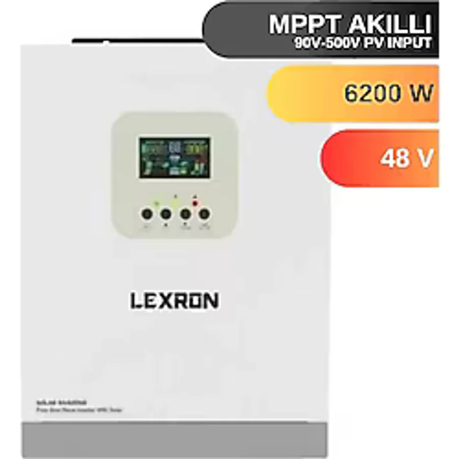 Lexron 6.2kw Mppt Paralel 90-500V Pv Input 100A Mppt Akıllı Inverter