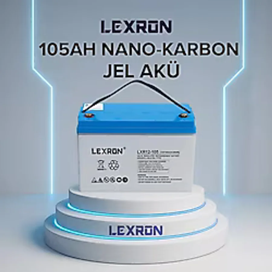 Lexron LXR12-105 12 V 105 Ah Nano-Karbon Jel Akü