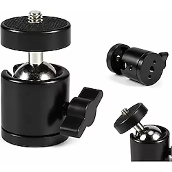 Lexroo 360 Döner Mafsallı Vida Adaptörü, 1/4 Bağlantı Uyumlu Tripod Ve Monopod Aksesuarı, Kamera
