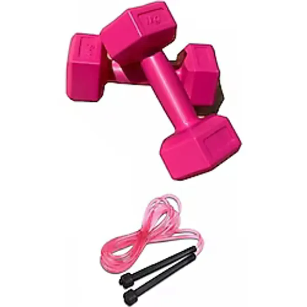 Leyaton 1 Kg Pembe Dambıl Ve Atlama Ipi Seti Egzersiz Seti Antrenman Seti 1 Kg 2 Adet 2 Kg Dambıl Seti