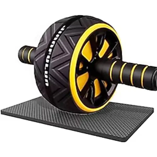 Leyaton Ab Roller Egzersiz Fitness Tekerleği Ab Wheel Karın Kası Kondisyon Spor Aleti, Tek Ebat, ly3197199-388550, Sarı Siyah