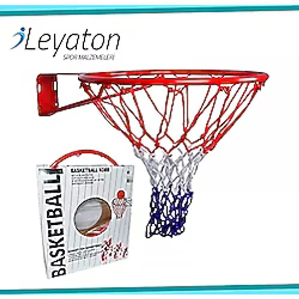Leyaton Basketbol Pota Çemberi Fileli 20 mm + Top Hediye