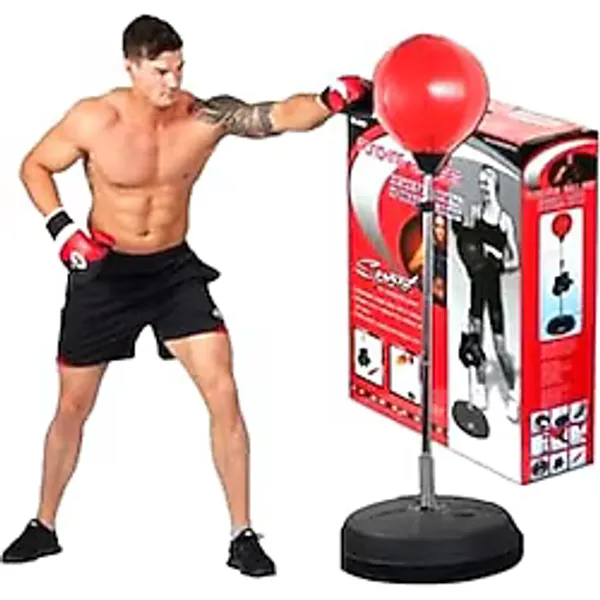 Leyaton Kırmızı Boks Standı Pencikbol Topu Refleks Topu Boks Eldiveni Lyt - 20 Kırmızı Tek Ebat