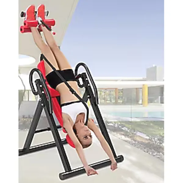 Leyaton Relax Zone Inversiyon Baş Aşağı Duruş Egzersiz Standı Kırmızı Ergonomik Tasarım ile Fitness İçin
