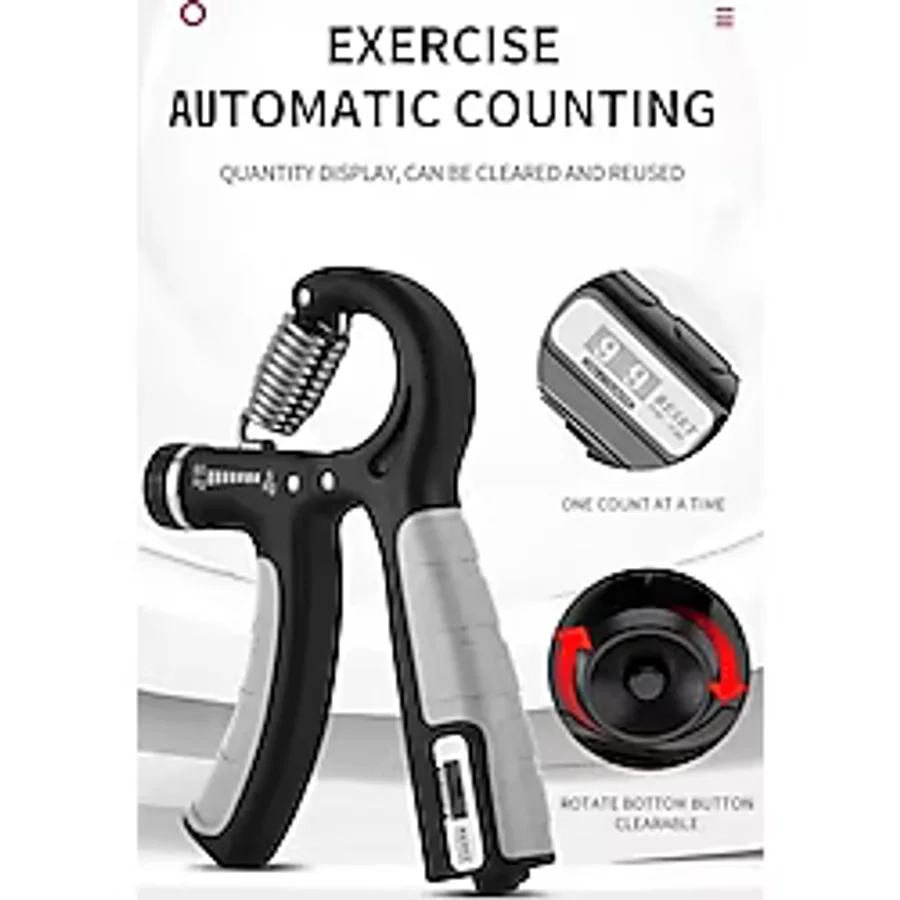 Leyaton Siyah 5-60 Kg Ayarlanabilir El Güçlendirici Yay Hand Grip Trainer - Ayarlanabilir El Yayı
