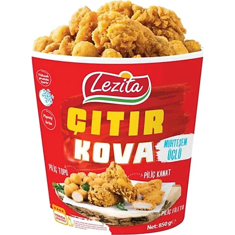 Lezita 850 gr Dondurulmuş Çıtır Kova Muhteşem Üçlü
