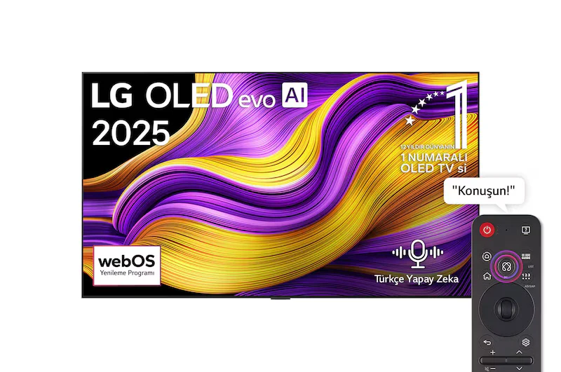 LG OLED65G55LW 65" 165 Ekran 4K 165Hz Smart AI TV AI Sihirli Kumanda webOS25 OLED evo TV