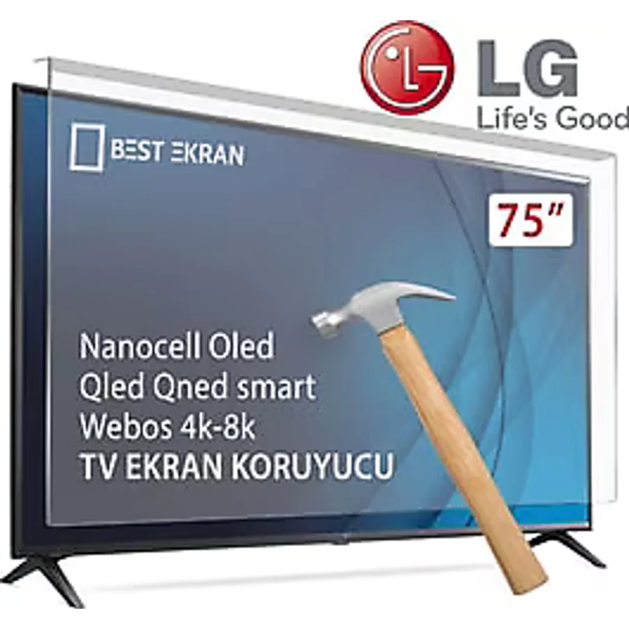 LG QNED 75QNED70B6A TV EKRAN KORUYUCU - LG 75" inç 190 cm 4K MiniLED Smart TV AI Sihirli Kumanda HDR10 webOS2