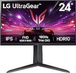 LG UltraGear 24GS65F-B 23.8" 1 ms Full HD Pivot IPS 180 Hz Oyuncu Monitörü