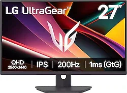 LG UltraGear 27G610A-B 27" 1 ms 2K Pivot IPS 200 Hz Oyuncu Monitörü