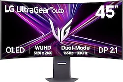 LG UltraGear 45GX950A-B 45" 0.03 ms WUHD 165 Hz - WFHD 330 Hz Curved OLED Oyuncu Monitörü