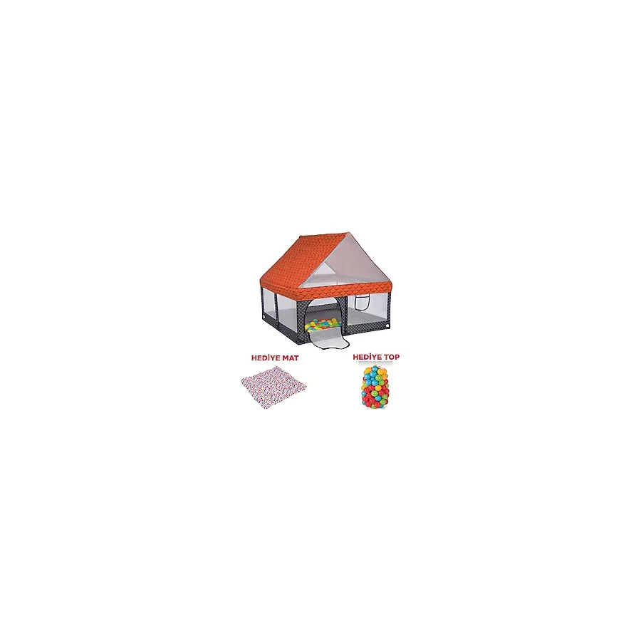 Lia Bebek Lia Icon Oyun Alanı, Oyun Evi Ve Çatılı 120x120 Ebatı Oyun Parkı