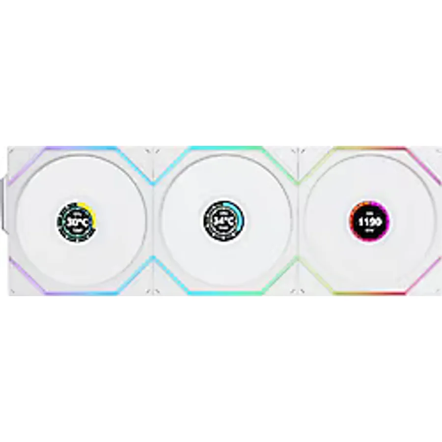 Lian Li UNI FAN TL Wireless LCD 120 G99.12TLLCD1W3W.00 Beyaz 3'lü 12 cm Kasa Fanı