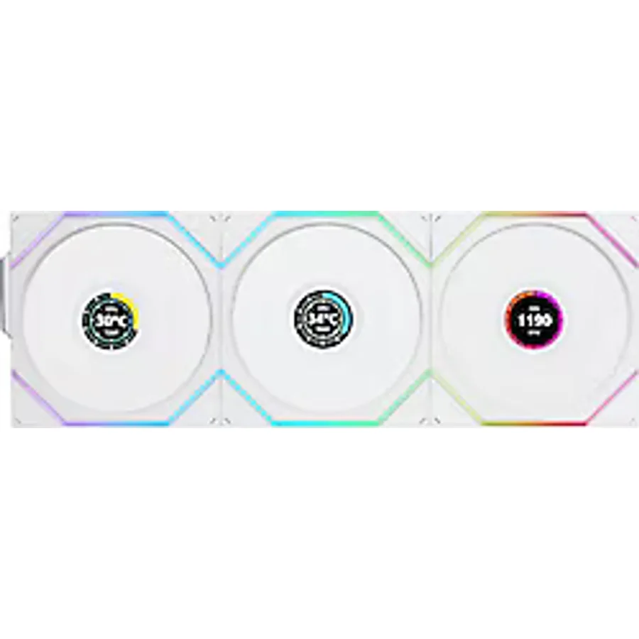 Lian Li UNI FAN TL Wireless LCD 120 Reverse G99.12RTLLCD1W3W.00 Beyaz 3'lü 12 cm Kasa Fanı