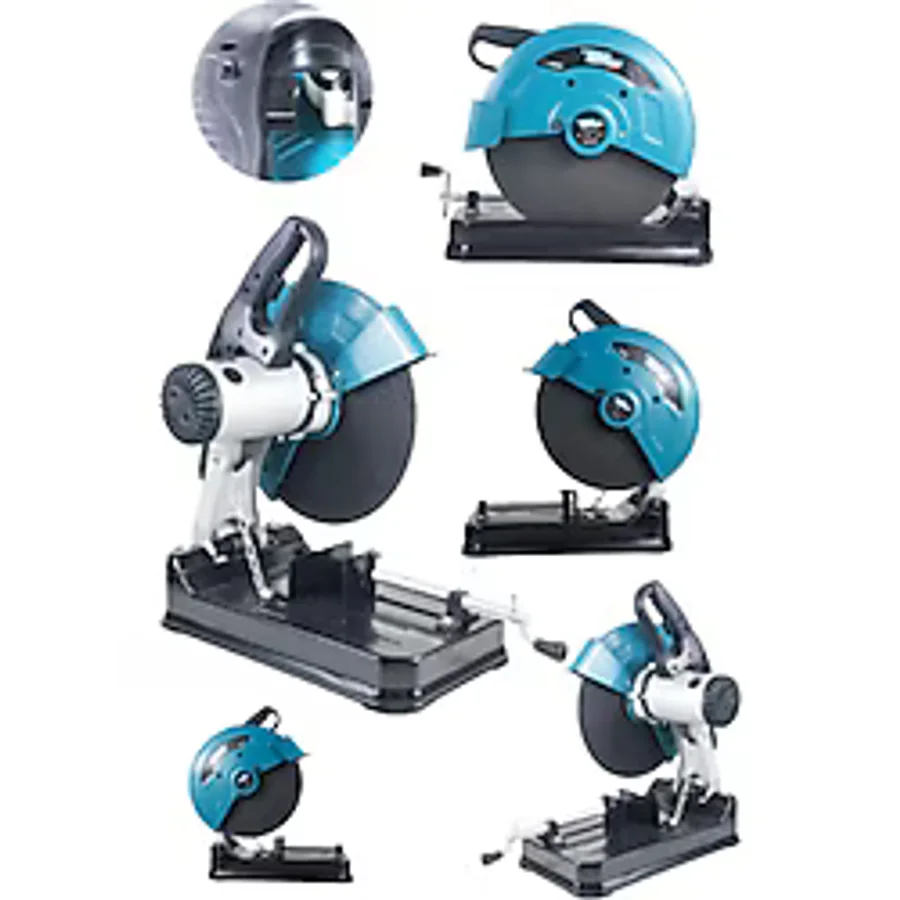 Lieber German 2600 Watt Çelik Dişli Şanzuman Bakır Sargılı 355 Mm Profil Ahşap Metal Kesim Makinesi Kafa Koparma