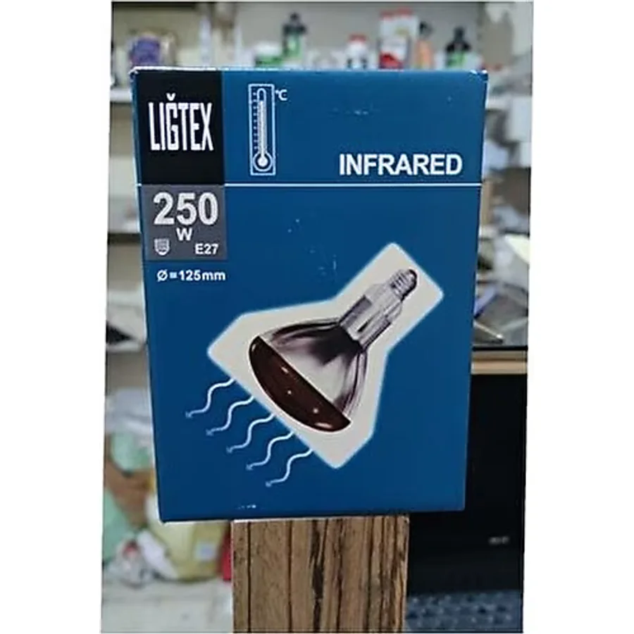 Ligtex Isıtıcı Lamba 250 Watt Kümes Isıtıcı Ampül Kırmızı Işık
