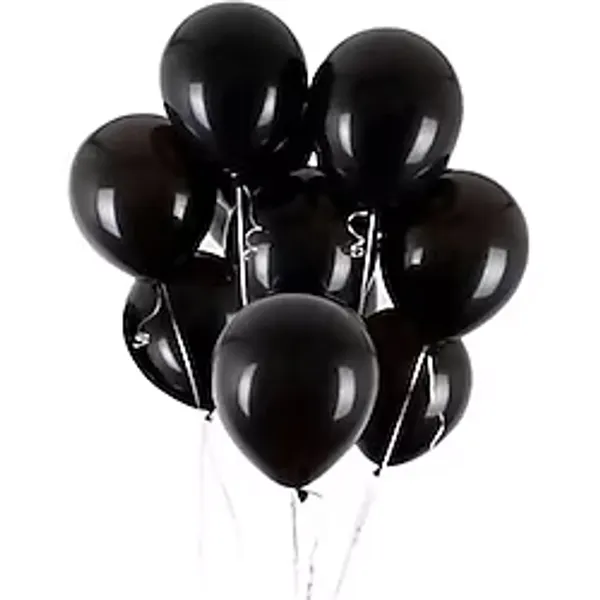 Limmy Siyah Balon Parlak Renkli 10'lu Paketli Balon 12 Inç - Siyah