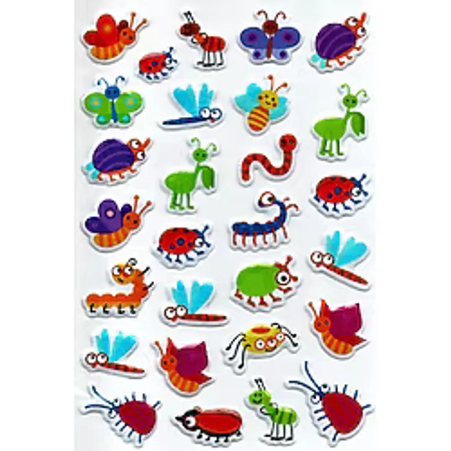 Limmy Sticker Kabartmalı A4 Boyutunda Stiker Defter, Planlayıcı Etiket, (lim011) - Böcekler