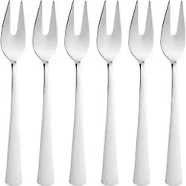 Limon ve Fondü Çatalı Seti, Çelik, 11 cm, Gümüş Metalik, 6 Parça