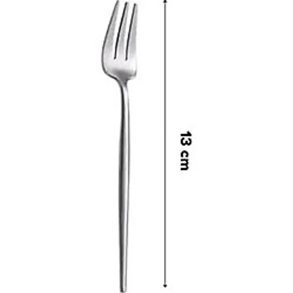 Limon ve Fondü Çatalı Seti, Gümüş Renk, 6 Parça, Çelik, 13 Cm, - 0,10 kg