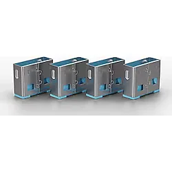 Lindy LIN-40462 10 lu USB A Mavi Port USB Kilidi