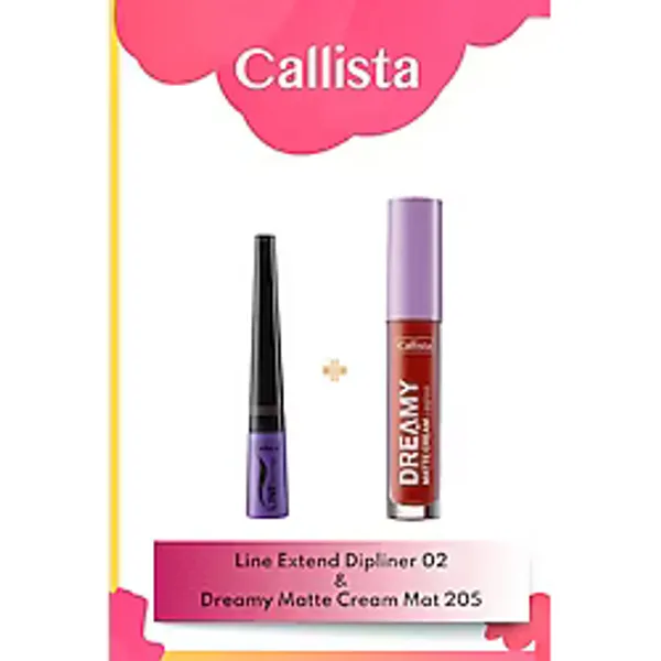 Line Extend Dipliner Kahve 02 & Dreamy Matte Cream Lipgloss 205 Big Ego - Kahverengi Makyaj Seti
