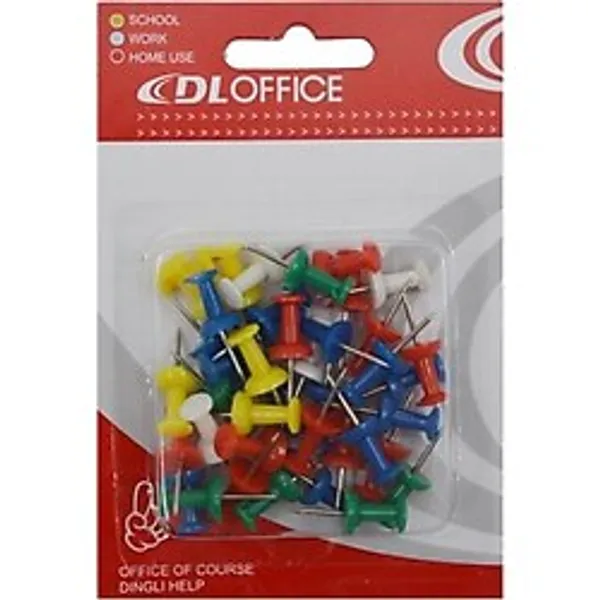 Linea Dloffıce Renkli Harita Çivisi 40 Lı Paket Dl2156