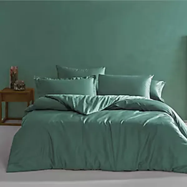Linens Mix&Match Pamuk Saten 2'li Standart Yastık Kılıfı Seti Petrol
