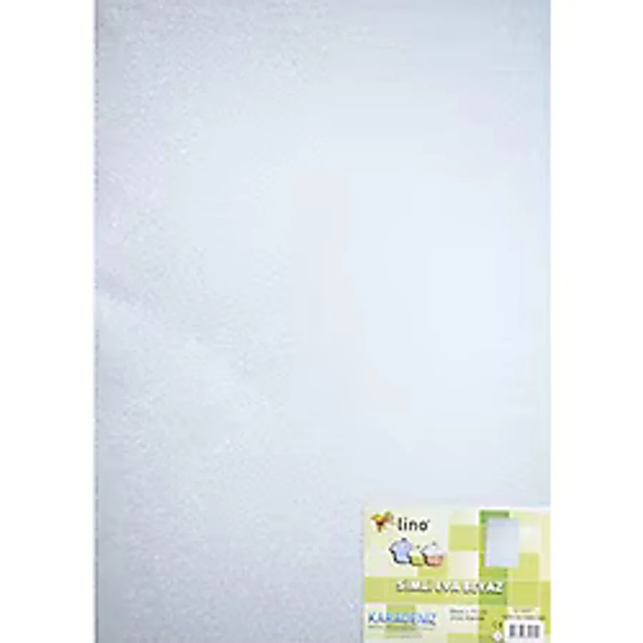 Lino Eva 50 x 70 cm Beyaz 2 mm Simli