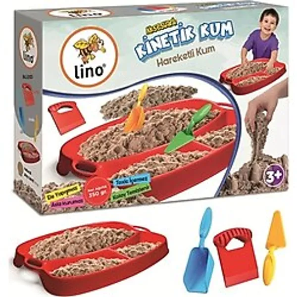 lino kinetik kum seti 350 gram kum + tepsi + kürek +mala + kesici ln-550